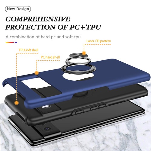 Funda para Google Pixel 9a 8a 8 7a 6a 7 9 Pro XL a prueba de golpes anillo blindado soporte cubierta - Imagen 25 de 56