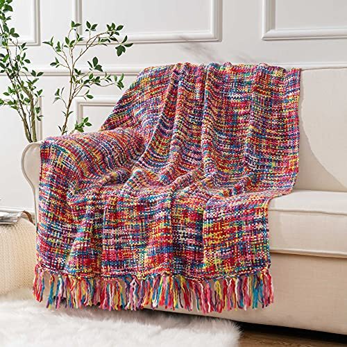 BATTILO HOME Multicolor Wohndecke für Couch Wohndeko Bunt Überwurf Bla... - Bild 1 von 10
