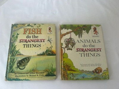 FISH/ANIMALS DO THE STRANGEST THINGS Lot of 2 Hardcover Leonora Arthur Hornblow