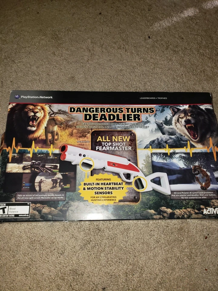 Cabelas Dangerous Hunts 2013 For Playstation 3 game and top shot fearmaster gun - Image 4 of 4