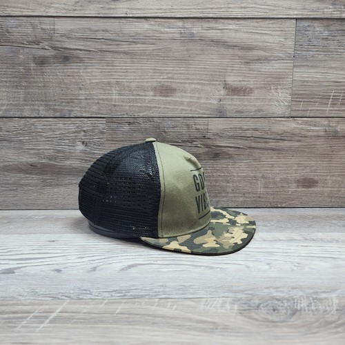 Good Vibes Cap Hat Youth Boys SnapBack Truckers Meshback Camouflage Brim - Picture 2 of 9