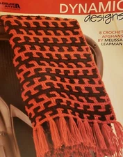 Dynamic Designs By Leisure Arts 8 Crocheted Afghans Patterns 