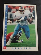 1993 Score LORENZO WHITE #321 football card ~ MSU Spartans / Houston Oilers ~ F1