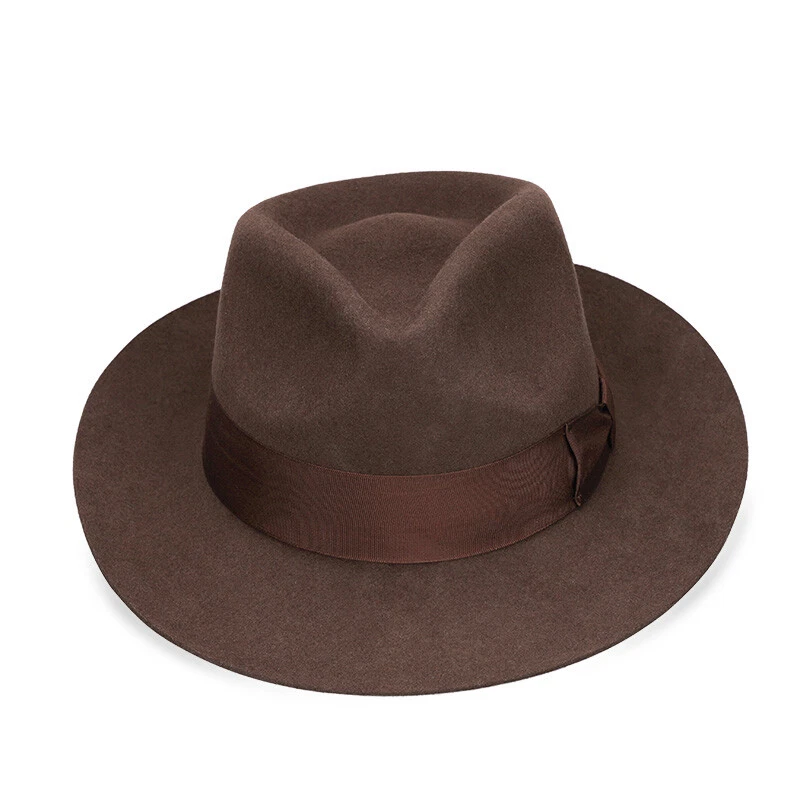 Handmade Indiana Jones Style Cowboy Outback High Quality Fedora