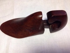 Vintage Wooden Shoe Last Child's Size Handcarved  Signed UK Rare