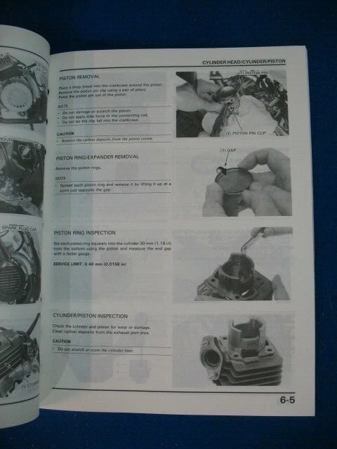 Honda 1988 - 2001 SA50 SA50P ELITE 50 LX S Manual de servicio de fábrica original A573 Foto 4 de 4