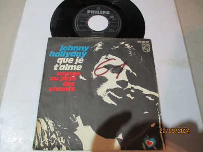 (84) Johnny Hallyday   Que je t aime - 7'' Single Vinyl