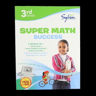 Sylvan Learning 3rd Grade Super Math Success Workbook 3 Books in 1