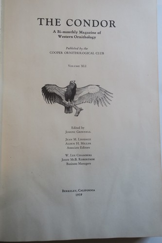 18 CONDOR Magazines,Western Ornithology BIRDS,habitat,migration,species,Hardcvrs - Foto 10 di 13