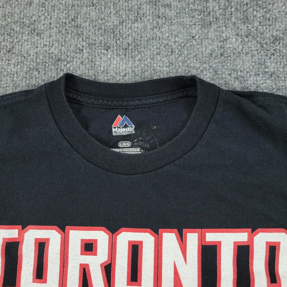 Toronto Raptors Shirt Men's Large Black NBA Basketball Serge Ibaka Short Sleeve - Image 4 of 4