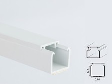 White Electrical Cable Trunking PVC Wire Conduit Plastic Cover - Mini Trunk -1 M
