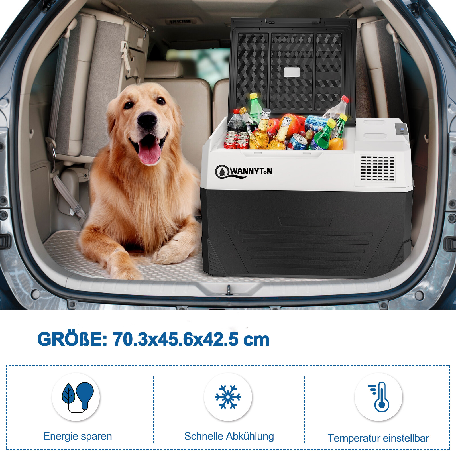 58L Mini Kühlschrank elektrische Kompressor Kühlbox Auto Kühlschrank