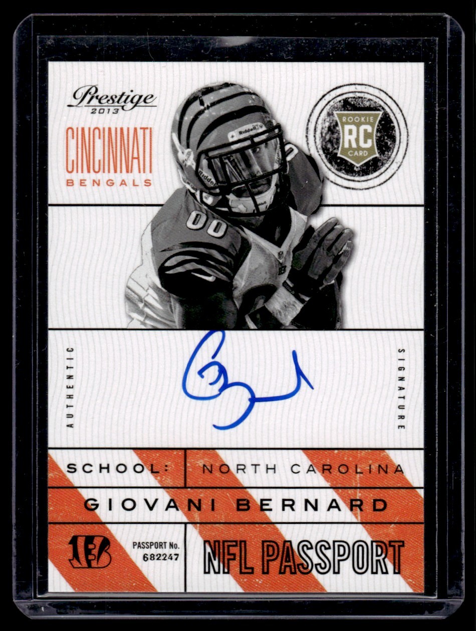Giovani Bernard Panini Prestige NFL Passport #11 Autograph