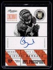 2013 Panini Prestige NFL Passport Signatures Giovani Bernard Auto Cincinnati