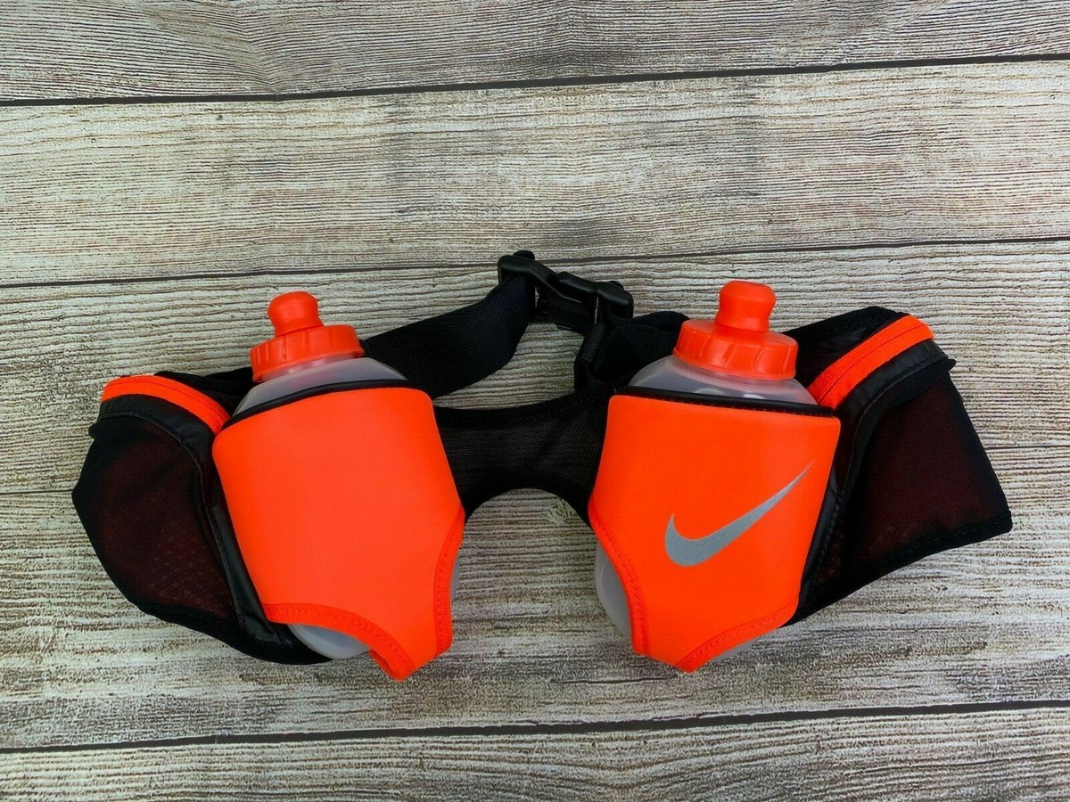 Nike Running Double Flask Pocket Belt Jogging Cycling Waist Pack Pouch  Sports