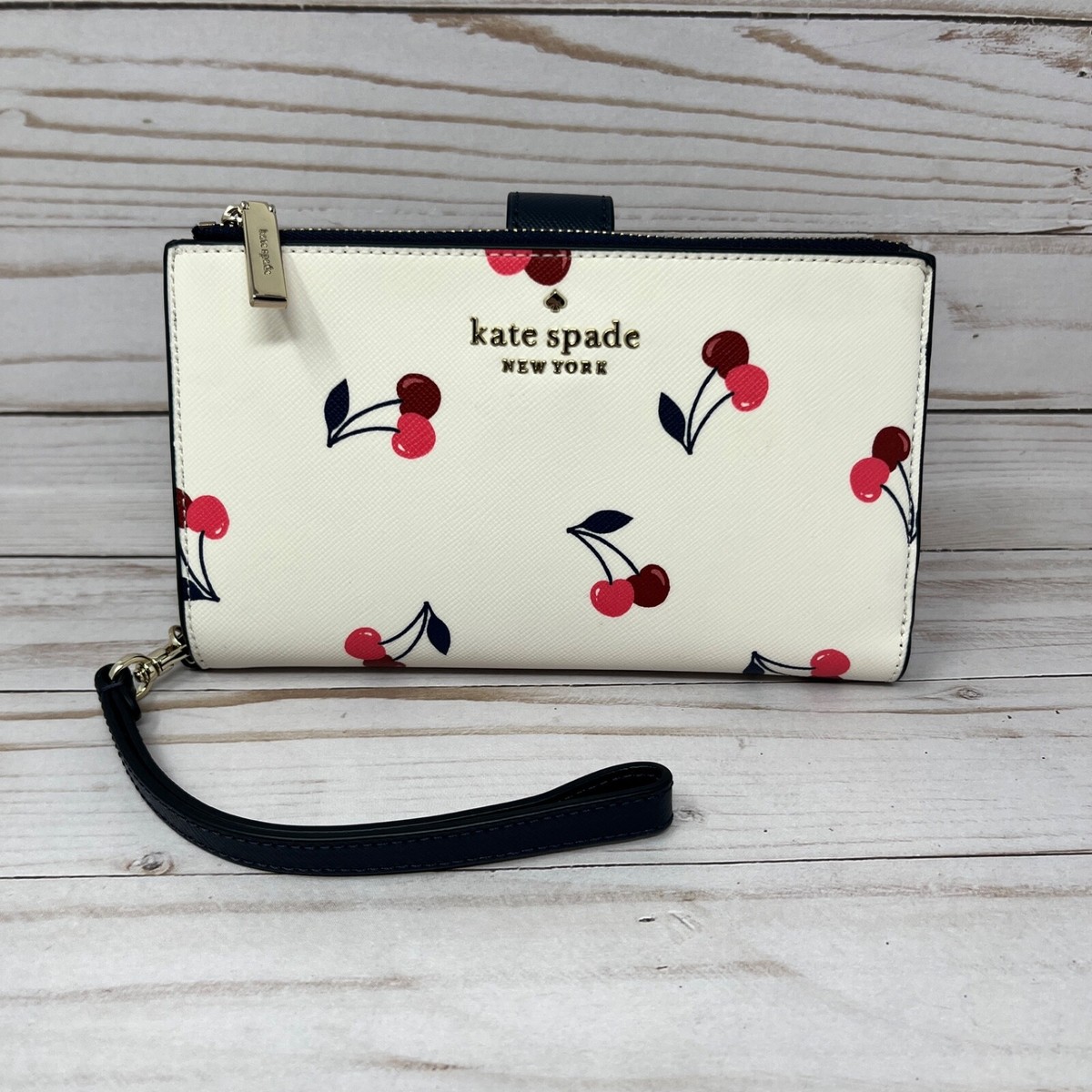 Kate Spade Staci Cherry Phone Wristlet Phone Wallet New with
