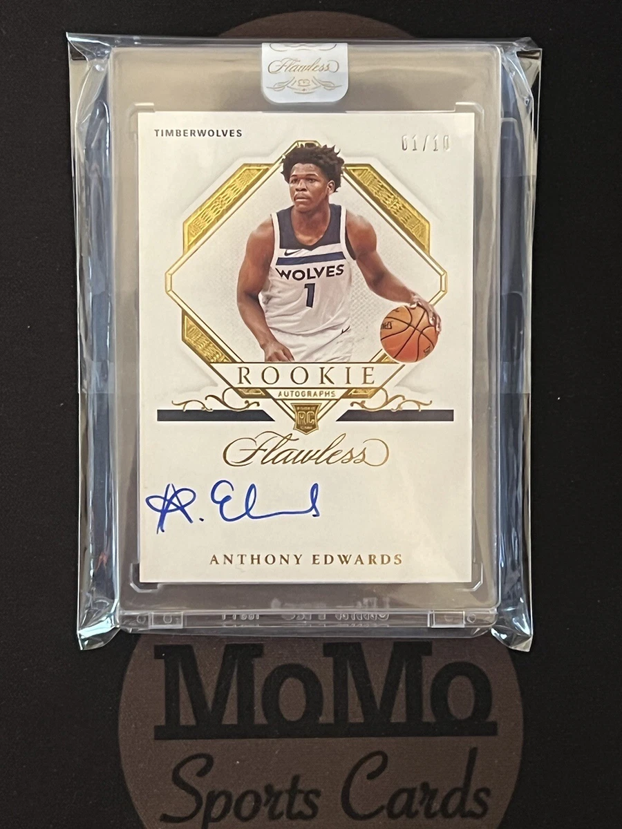 2020-21 Panini Flawless Anthony Edwards Rookie Auto 1/10 Gold 