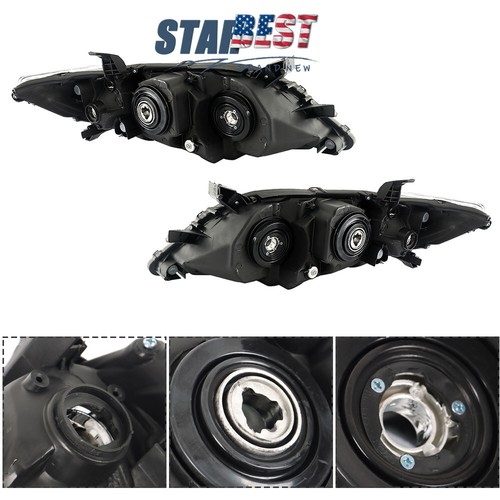 Front For 2010-11 Toyota Camry Headlights Chrome+Fog Lights Switch w/Cover Black - Picture 4 of 14
