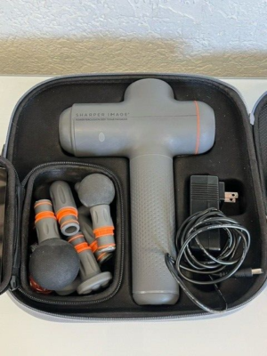 #ad #ad Sharper Image Power Percussion Massager 6 Attachments amp; Case For Parts Only $22.99