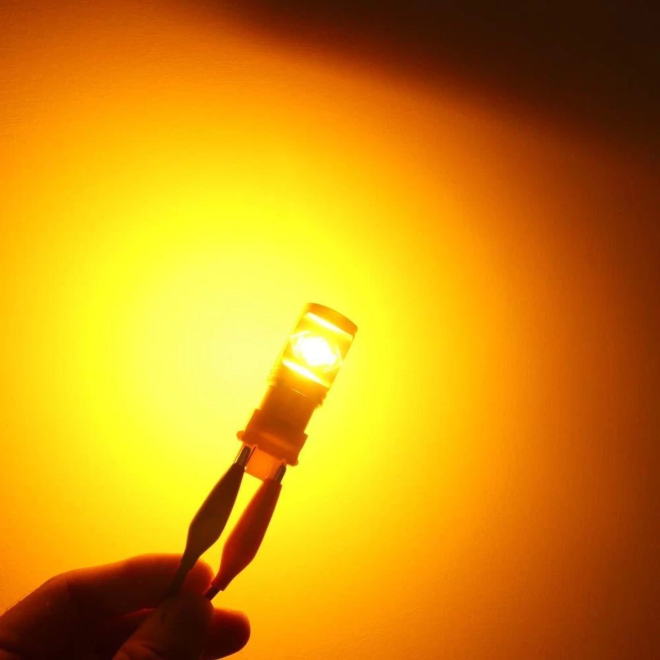 Intermitente intermitente señal de giro Allá Lighting 3157 ETI-LED, bombilla de estacionamiento amarillo brillante Foto 2 de 4