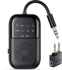 2in1 Bluetooth 5.4 Transmitter Adapter Wireless Receiver for TV Phones Car Home