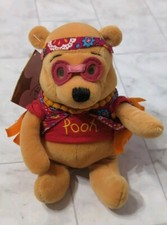 Disney WINNIE THE POOH Flower Power Beanie Plush 8 inch NEW WITH TAGS