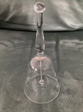Etched Clear Crystal Glass Dinner Bell Princess House Heritage 6” Tall Vintage