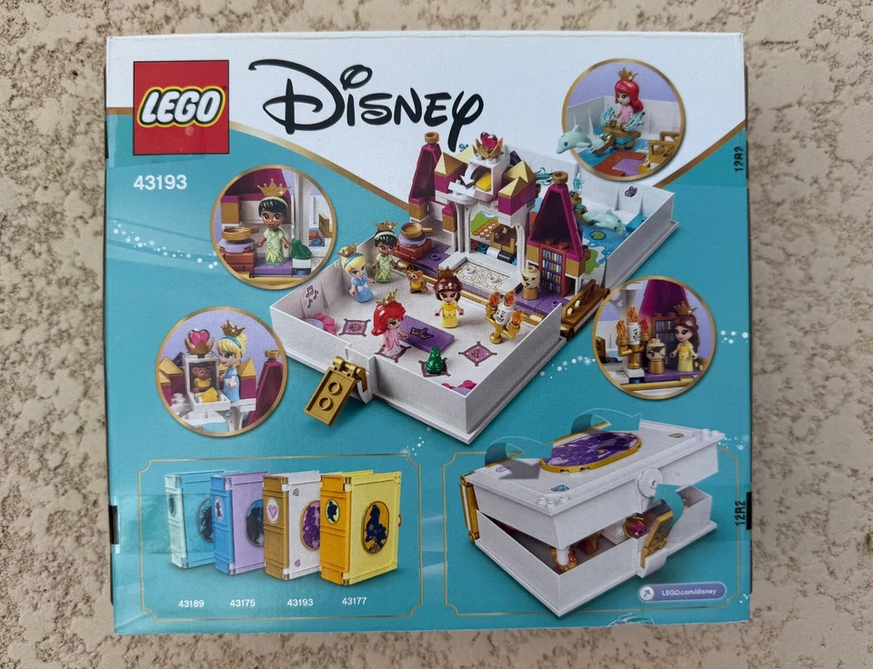 LEGO 43193 Disney Princess: Ariel, Belle, Cinderella and Tiana's Storybook  NEW - Image 2 of 2