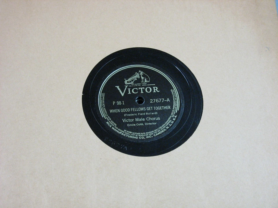1941 When Good Fellows Get Together Victor Male Chorus P/98 78 RPM 4 Record Set - Image 2 of 4