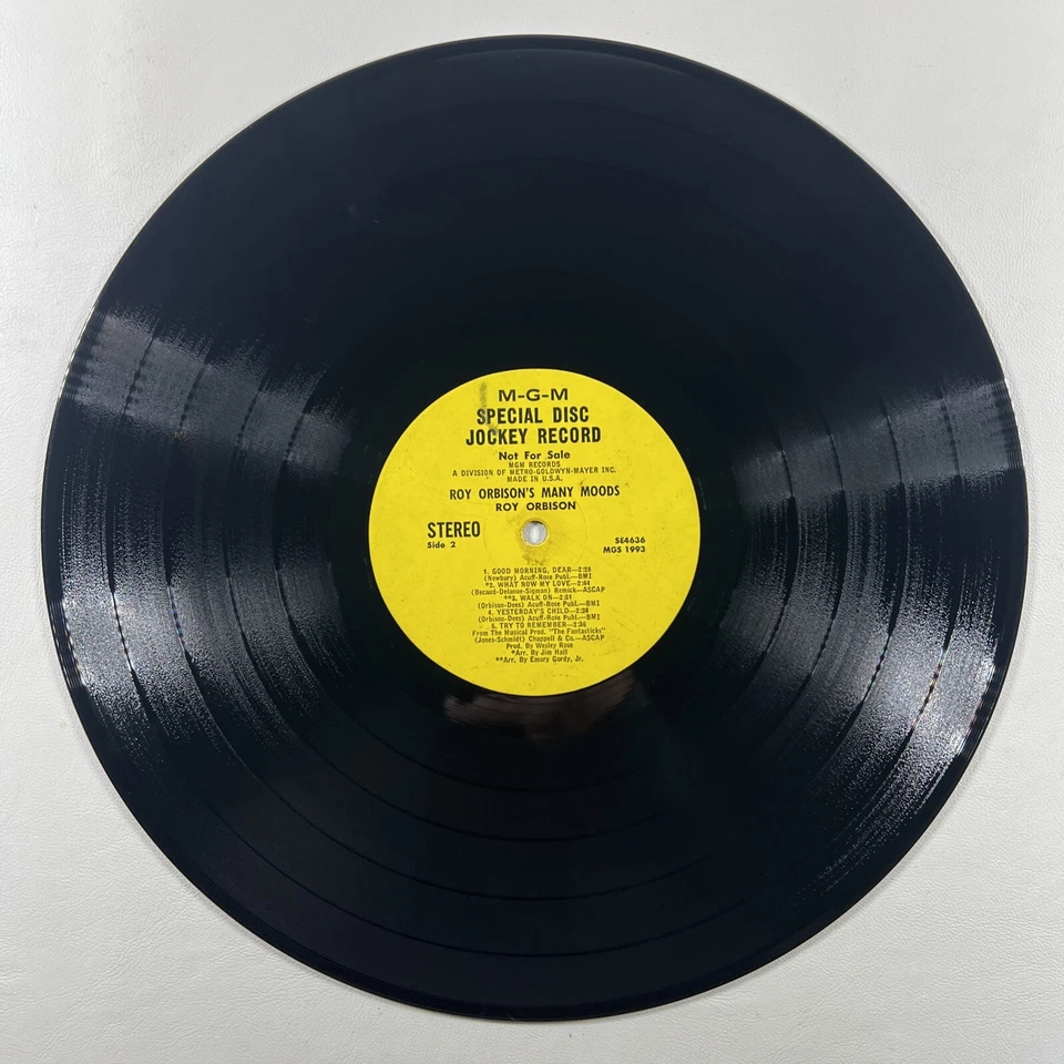 Roy Orbison “Roy Orbison's Many Moods” LP/MGM SE-4636 (EX) DJ Promo 1969 - Image 4 of 4