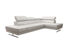 EUFORIA __300 * 180cm - White Faux Leather - Corner Sofa __ MODEL 2024 !!!