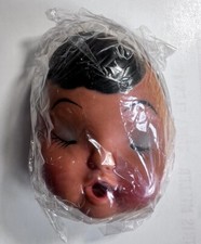 Vtg Sm. Rubber Face Sleeping Baby Doll Head Face Hands Bottle Fits Mouth Crafts