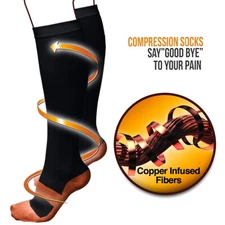 Compression Socks Pain Relief Calf Leg Foot Support Knee High Stocking Men&Women