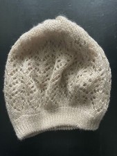 Strickmütze mit Goldfaden I beige I Einheits...