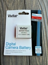 Vivitar Digital Camera Battery VIV-CB-6L 1150mAh For Canon NB-6L Lithium-Ion