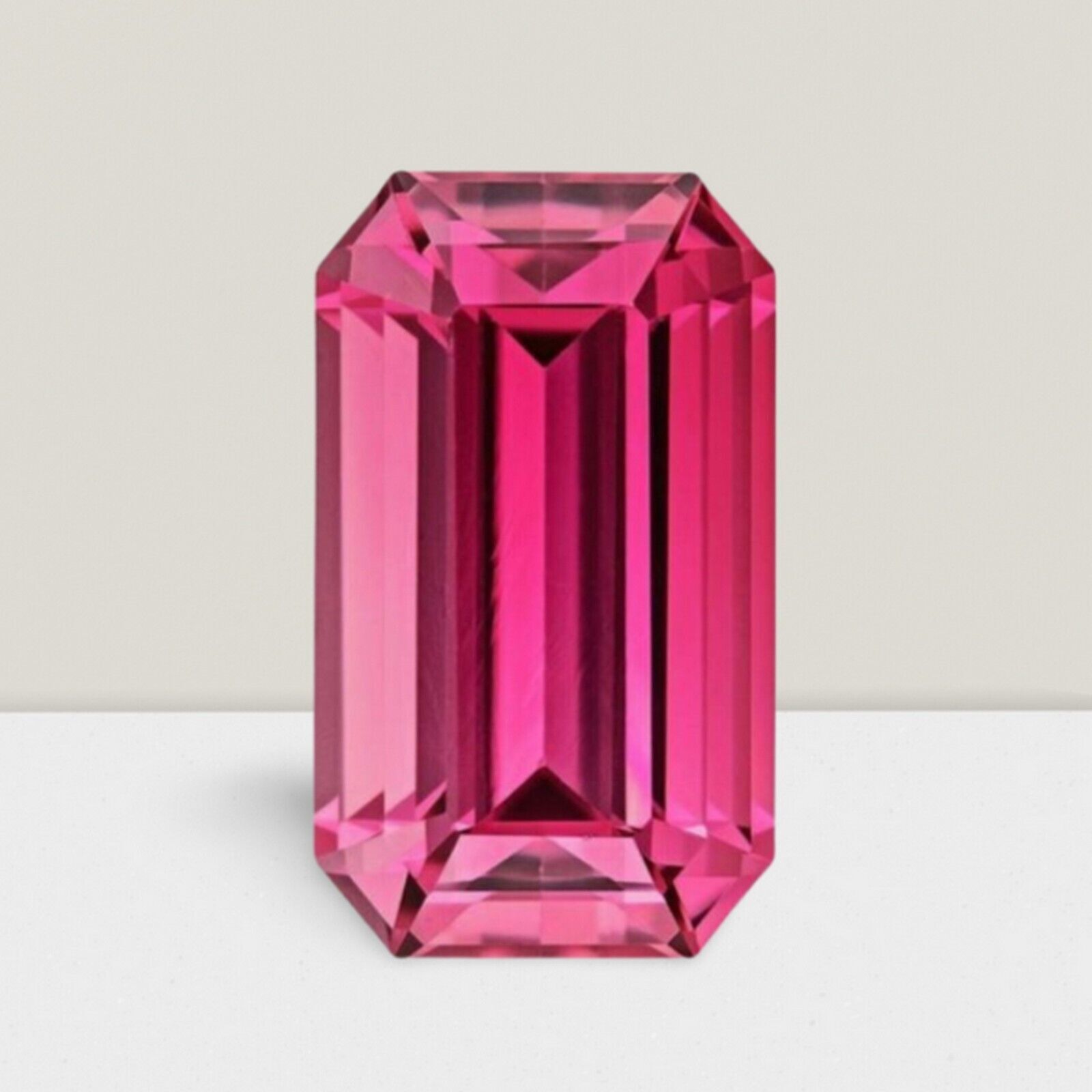 Pink Tourmaline Octagon Cut Gemstone 2 Cts - 10x8 mm Lustrous Loose Gem