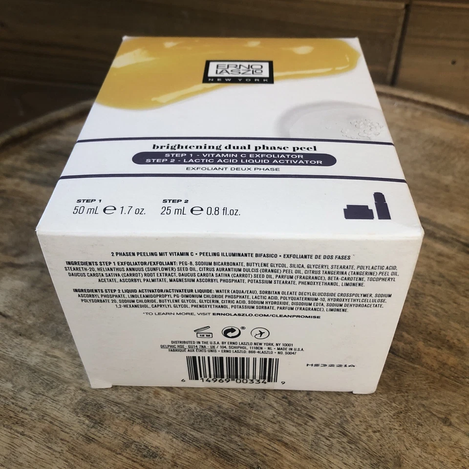 Erno Laszlo Brightening Dual Phase Peel Vitamin C & Lactic Acid NIB SEALED - Image 4 of 4