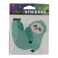 Blue Sloth Vinyl Sticker UV  Weather Resistant 4.5 x 4.5 inches 