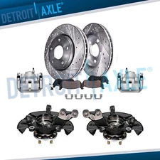 Front Knuckle Drilled Rotor Brake Pad Caliper Bracket for 2003-08 Toyota Matrix