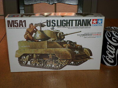 Details about  / 1//35 WWII US M5A1 Military Light Tank with 4 Figures Plasitic Model Kit Set