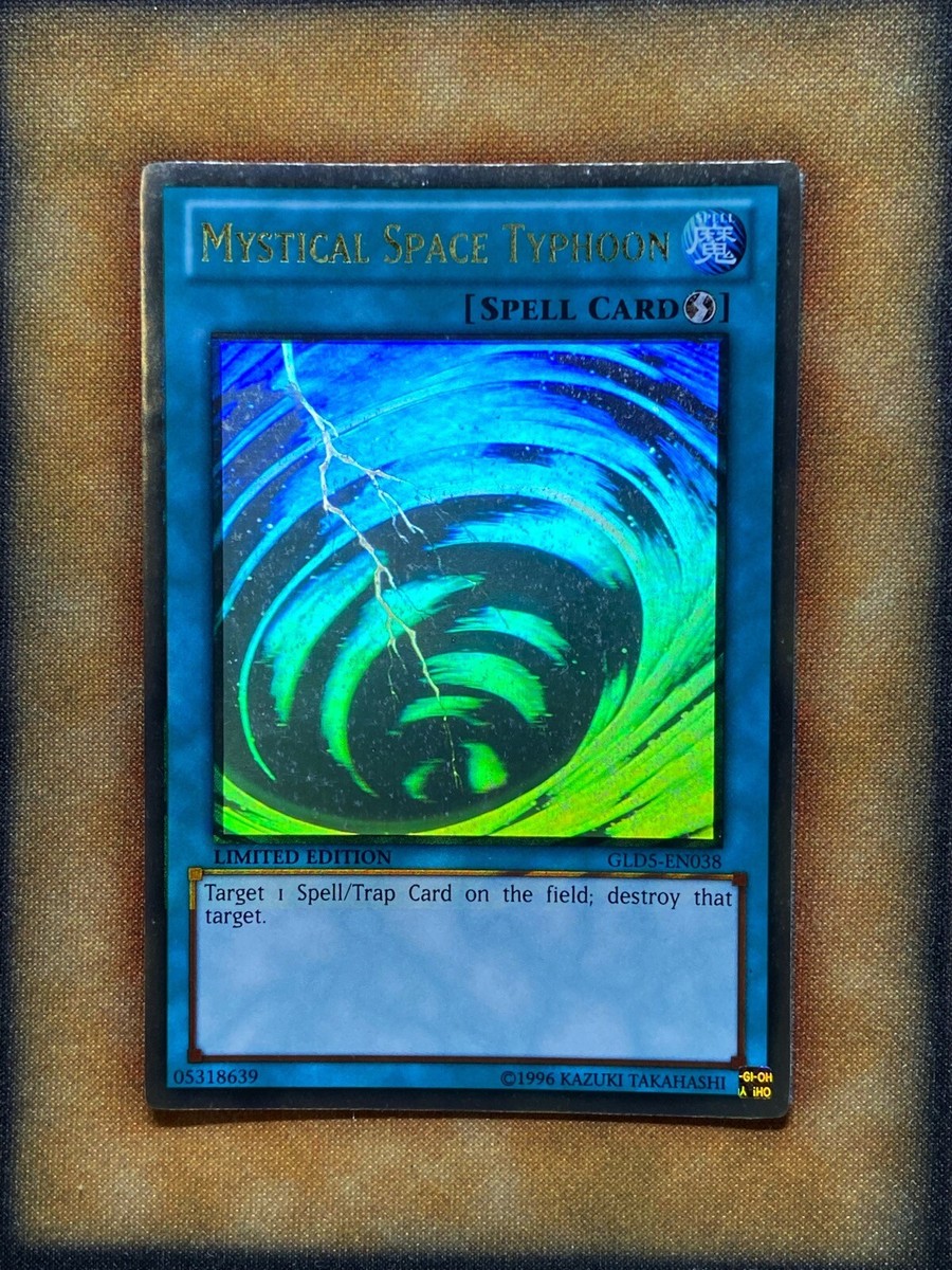 Yugioh Mystical Space Typhoon GLD5-EN038 Gold Ghost Rare Yugioh Mystical Space Typhoon GLD5-EN038 Gold Ghost Rare