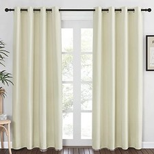 Blackout Living Room Curtain 84 inches Long - 52"W x 84"L Pack of 1 Beige