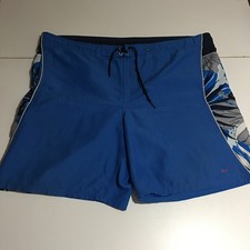 Nike Swim Mens XL Blue Board Shorts Beach Tropical Y2K Mesh Lined