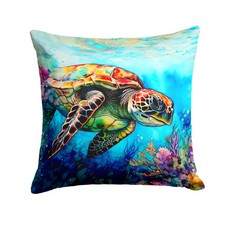 Caroline's Treasures Loggerhead Sea Turtle Throw Pillow DAC2809PW1414