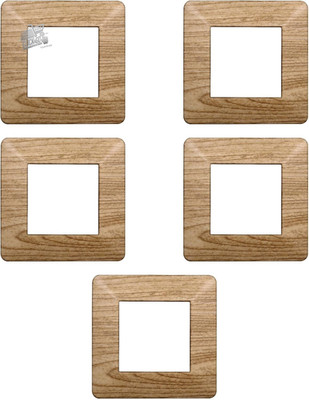 GOLDSTEIN COMPATIBLE PLATES VIMAR FLAT 2 MODULES DARK WOOD SWITCHES 5PC