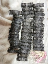 45 Metal Mesh Hair Roller Lot and a bag Vintage Plastic Curler Roller Picks Pins