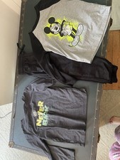 Disney Mickey Mouse Boys 4pc and Pant Gray/Black Long Sleeve