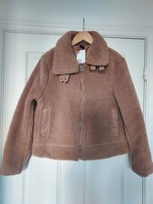New With Tags H&M Beige/Brown Teddy Shearling Jacket Size Small