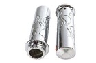 Billet Flanged Flame Style Grip Set for Harley Davidson