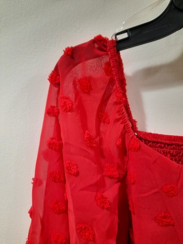 New Poppies And Roses Red Girls Formal Dress Summer Party Dress Size Medium - Picture 3 of 7